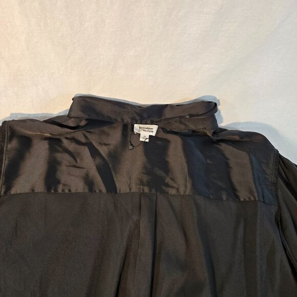 THE DROP Minimalist Basic Black Stretch Satin Shirt Tunic Top Size 4X New NO Tag - Picture 8 of 16
